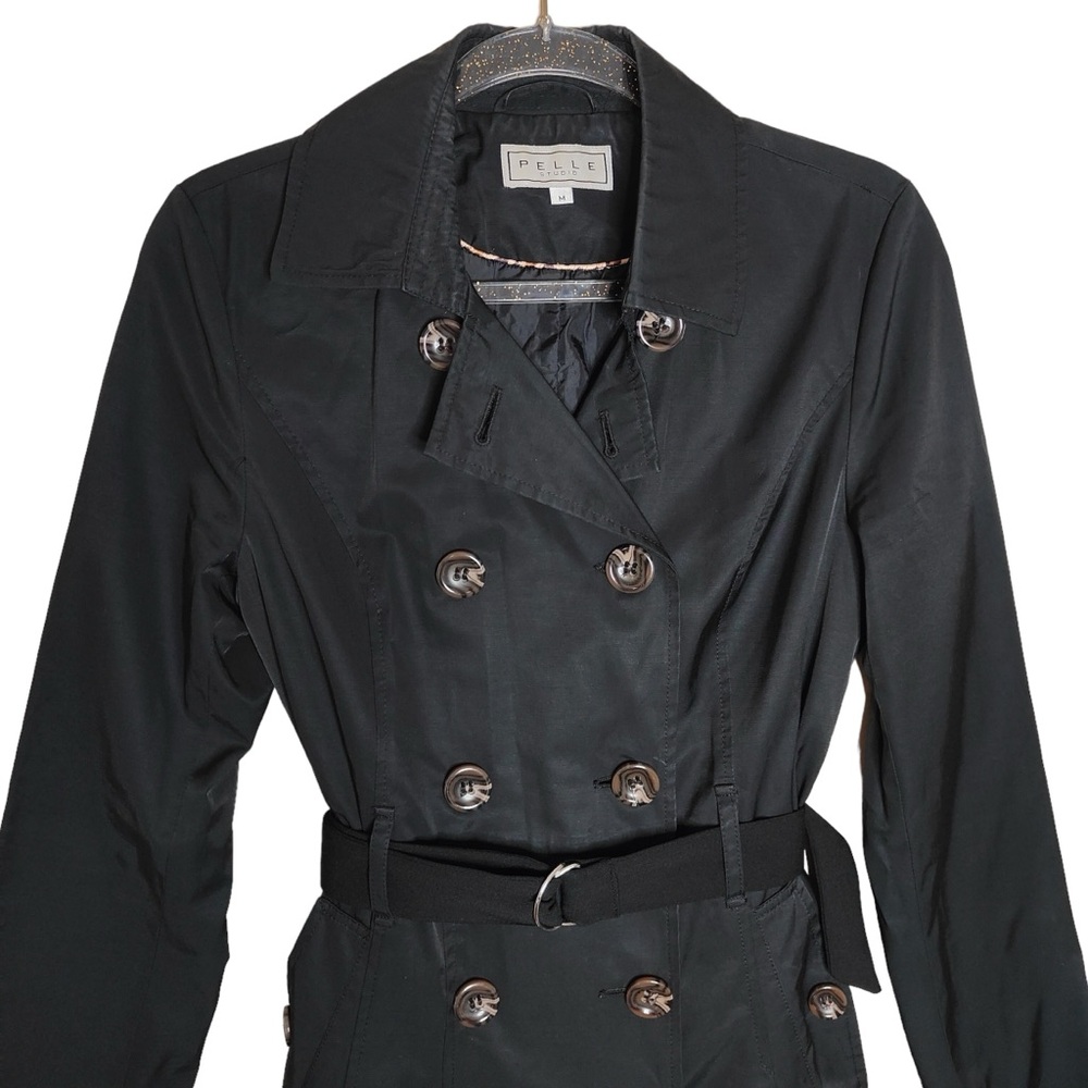 Pelle Studio Size Medium Double Button Solid Blac… - image 2